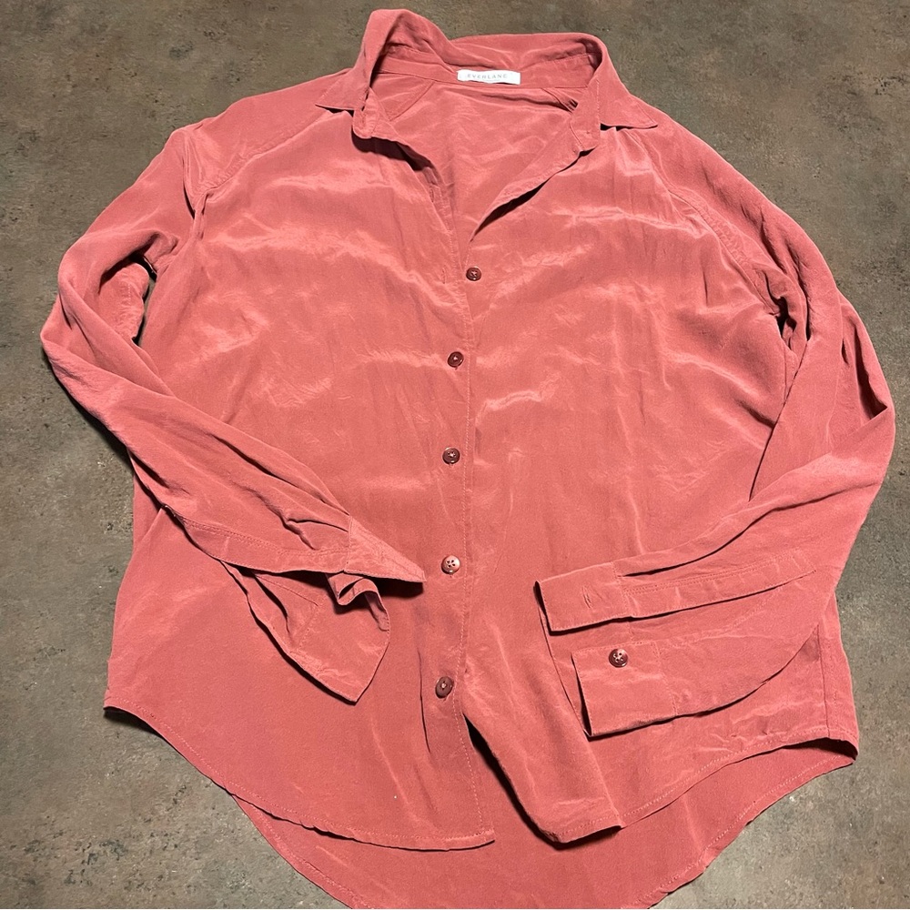 Everlane Silk Long Sleeve Button Down